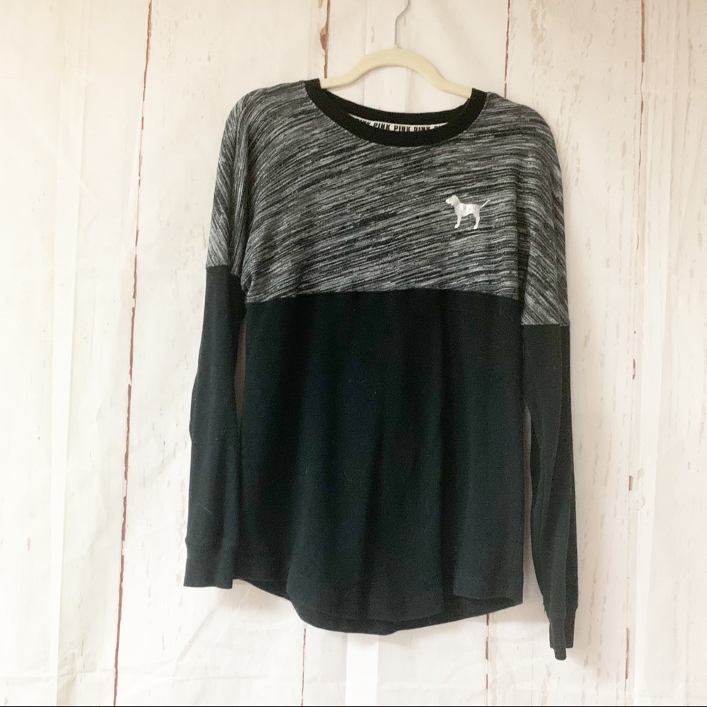 PINK black long sleeve shirt xs